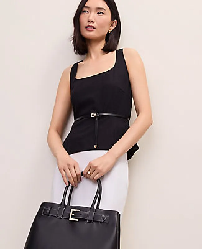 Ann Taylor Linen Blend Peplum Tank Top made by Ann Taylor