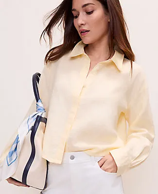 Ann Taylor Linen Button Down Shirt sold by Ann Taylor