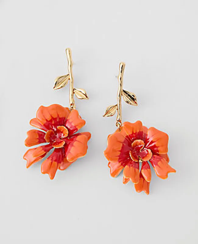Ann Taylor Flower Statement Drop Earrings made by Ann Taylor