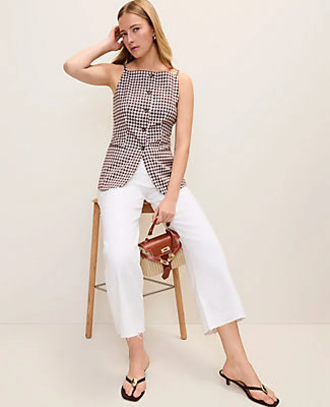 Ann Taylor The Petite Strappy Vest in Gingham made by Ann Taylor