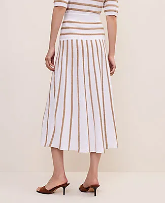 Ann Taylor Striped A-Line Sweater Midi Skirt sold by Ann Taylor product image thumbnail 3