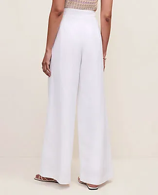Ann Taylor The Petite Statement Palazzo Pant in Linen Blend sold by Ann Taylor product image thumbnail 3