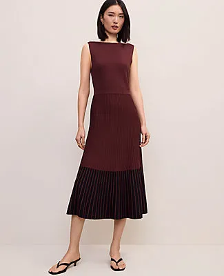 Ann Taylor Colorblock Midi Sweater Dress sold by Ann Taylor product image thumbnail 3