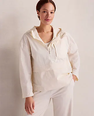 Ann Taylor Haven Well Within Crinkle Nylon Half-Zip Hooded Jacket sold by Ann Taylor