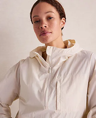 Ann Taylor Haven Well Within Crinkle Nylon Half-Zip Hooded Jacket sold by Ann Taylor product image thumbnail 2
