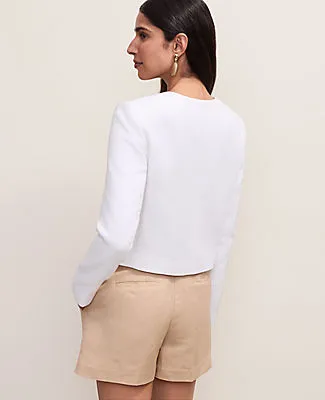 Ann Taylor Petite Cropped Crew Neck Jacket sold by Ann Taylor product image thumbnail 2
