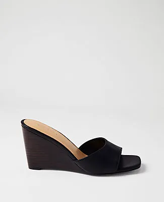Ann Taylor Leather Wedge Sandal sold by Ann Taylor