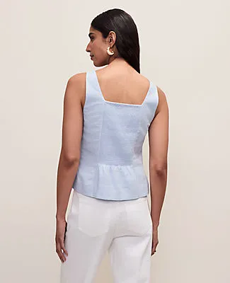 Ann Taylor Linen Blend Peplum Tank Top sold by Ann Taylor product image thumbnail 2