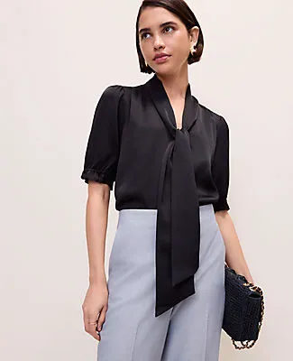 Ann Taylor Satin Bow Blouse sold by Ann Taylor