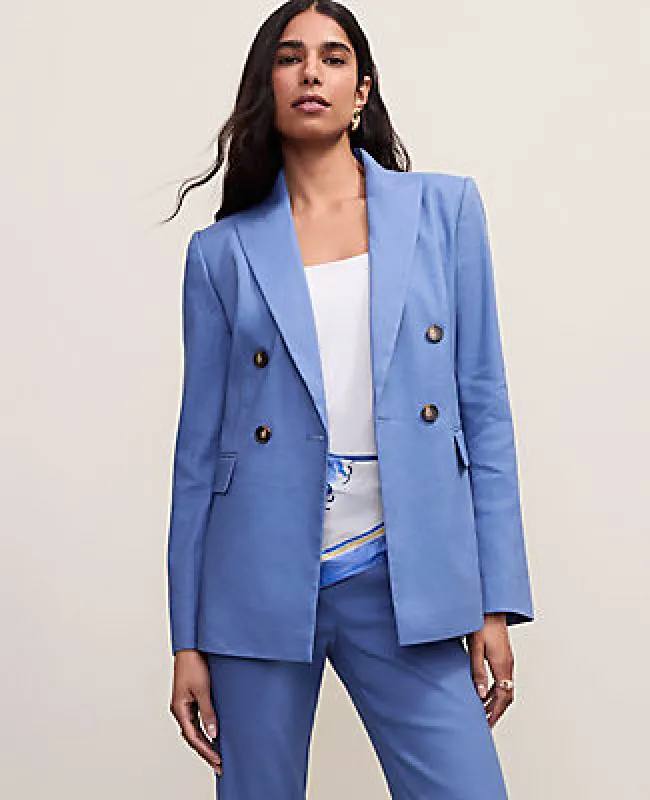 Ann Taylor The Tailored Blazer in Linen Blend made by Ann Taylor