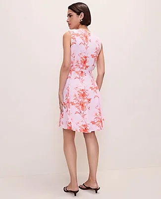 Ann Taylor Floral Belted Flare Dress sold by Ann Taylor product image thumbnail 2