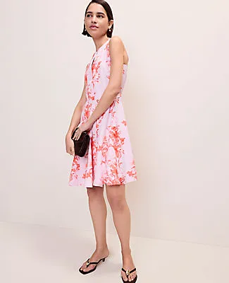 Ann Taylor Petite Floral Belted Flare Dress sold by Ann Taylor product image thumbnail 3