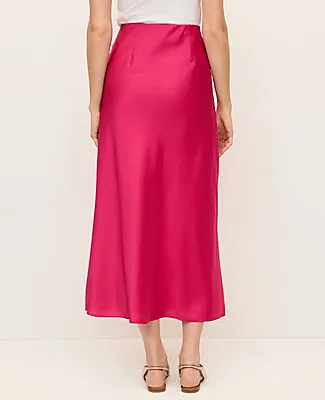 Ann Taylor Petite Satin Bias Midi Slip Skirt sold by Ann Taylor product image thumbnail 3