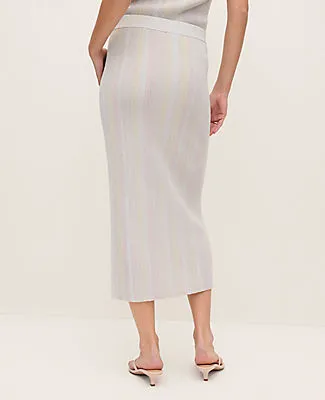 Ann Taylor Petite Striped Metallic Midi Sweater Skirt sold by Ann Taylor product image thumbnail 3