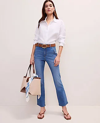 Ann Taylor The Cropped Boot Jean sold by Ann Taylor product image thumbnail 4