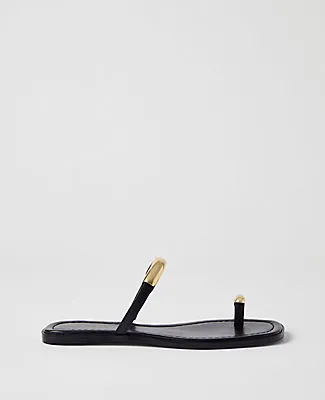 Ann Taylor Leather Embellished Sandal sold by Ann Taylor