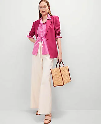 Ann Taylor The Petite Drawstring Slouchy Palazzo Jean sold by Ann Taylor product image thumbnail 4