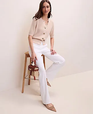 Ann Taylor The High Rise Trouser in Linen Blend sold by Ann Taylor product image thumbnail 4