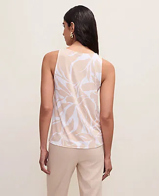 Ann Taylor Mixed Media Floral V-Neck Shell Top sold by Ann Taylor product image thumbnail 2