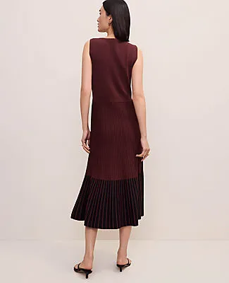 Ann Taylor Petite Colorblock Midi Sweater Dress sold by Ann Taylor product image thumbnail 2