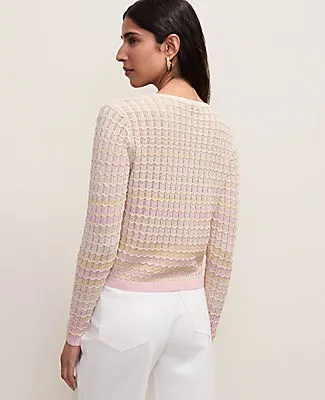 Ann Taylor Petite Ombré Crochet Cardigan sold by Ann Taylor product image thumbnail 2