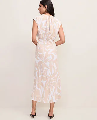 Ann Taylor Floral Gathered Midi Dress sold by Ann Taylor product image thumbnail 2