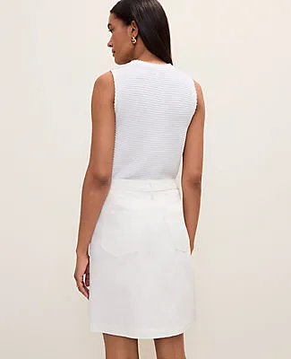 Ann Taylor Weekend Eyelet Denim Skirt sold by Ann Taylor product image thumbnail 3