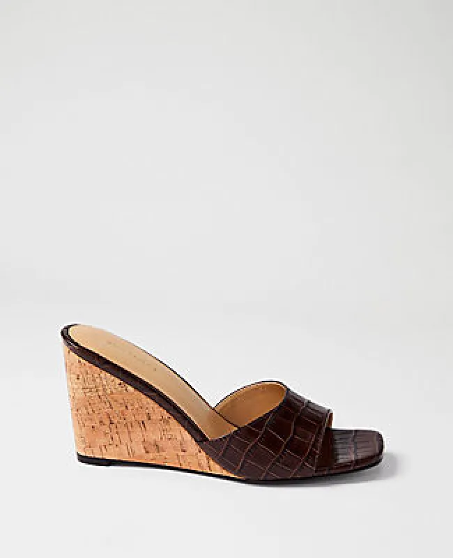 Ann Taylor Croco Wedge Sandal made by Ann Taylor