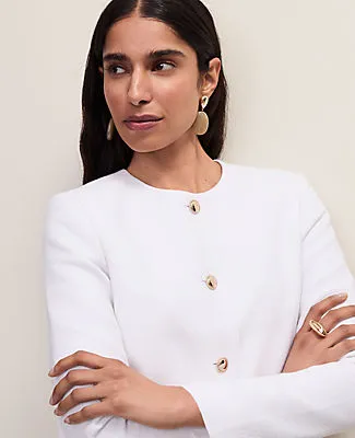 Ann Taylor Cropped Crew Neck Jacket sold by Ann Taylor