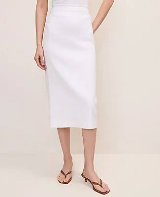 Ann Taylor The Petite Column Midi Skirt in Linen Blend sold by Ann Taylor product image thumbnail 2