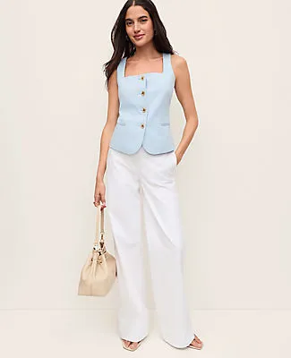 Ann Taylor The Petite Cutaway Square Neck Vest in Doubleweave sold by Ann Taylor product image thumbnail 4