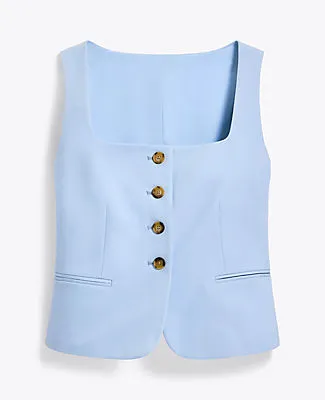 Ann Taylor The Petite Cutaway Square Neck Vest in Doubleweave sold by Ann Taylor product image thumbnail 5