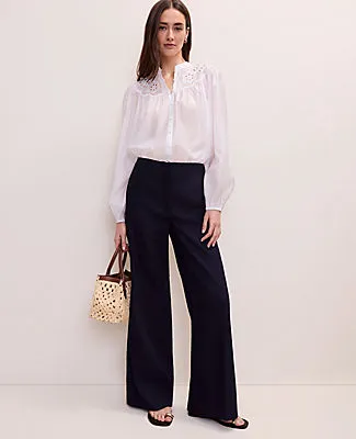Ann Taylor The Petite Linen Blend Trouser sold by Ann Taylor
