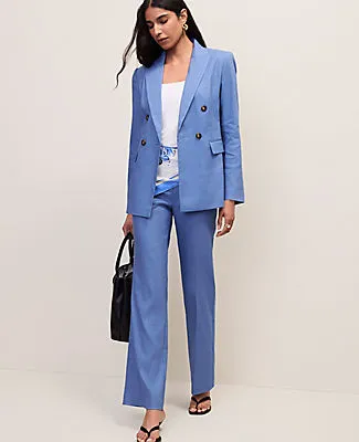 Ann Taylor The High Rise Trouser in Linen Blend sold by Ann Taylor
