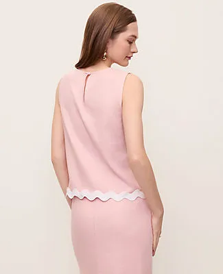 Ann Taylor Ricrac Tank Top in Linen Blend sold by Ann Taylor product image thumbnail 2