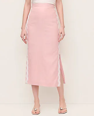 Ann Taylor Midi Skirt in Linen Blend sold by Ann Taylor product image thumbnail 2