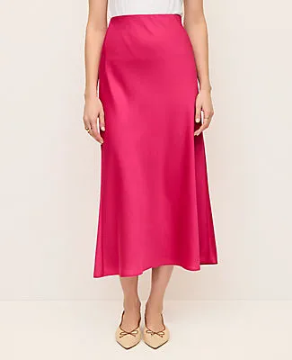 Ann Taylor Satin Bias Midi Slip Skirt sold by Ann Taylor product image thumbnail 2