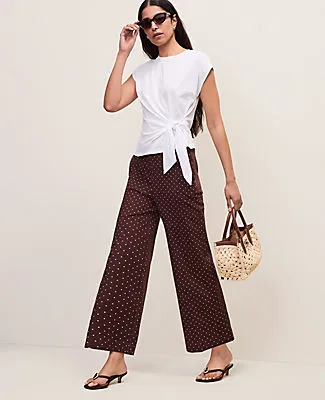 Ann Taylor The Grace Pant in Micro Dot sold by Ann Taylor