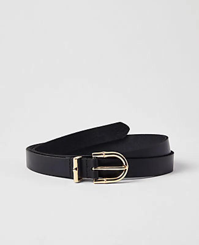 Ann Taylor Leather Textured Square Buckle Belt made by Ann Taylor