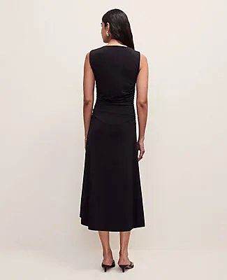 Ann Taylor Asymmetric Twist Shoulder Midi Dress sold by Ann Taylor product image thumbnail 2