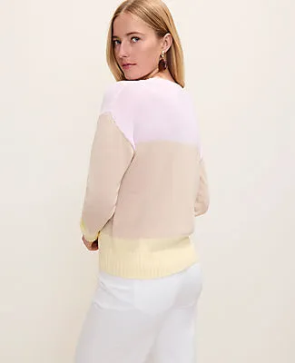 Ann Taylor Petite Colorblock Crew Neck Sweater sold by Ann Taylor product image thumbnail 2