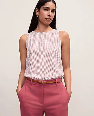 Ann Taylor Mixed Media Lace Trim Top sold by Ann Taylor