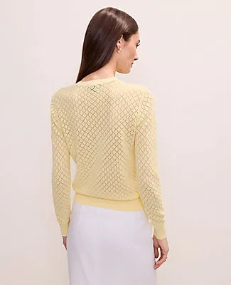 Ann Taylor Pointelle Stitch Ann Cardigan sold by Ann Taylor product image thumbnail 2