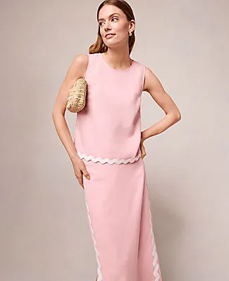 Ann Taylor Ricrac Tank Top in Linen Blend sold by Ann Taylor product image thumbnail 3