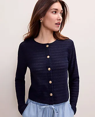 Ann Taylor Textured Knit Cardigan sold by Ann Taylor