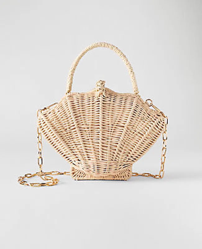 Ann Taylor Weekend Rattan Shell Crossbody made by Ann Taylor
