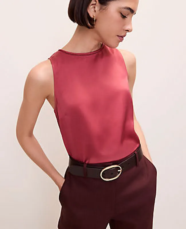 Ann Taylor Mixed Media Lace Trim Top made by Ann Taylor