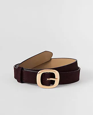 Ann Taylor Suede Square Buckle Belt sold by Ann Taylor