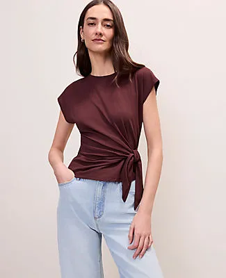 Ann Taylor Tie Waist Tee sold by Ann Taylor