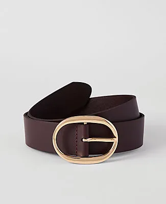 Ann Taylor Leather Oval Buckle Belt sold by Ann Taylor
